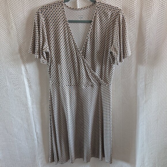 41 Hawthorn Houndstooth Wrap Dress NWOT Crossover V-Neck Medium Office - Picture 7 of 8